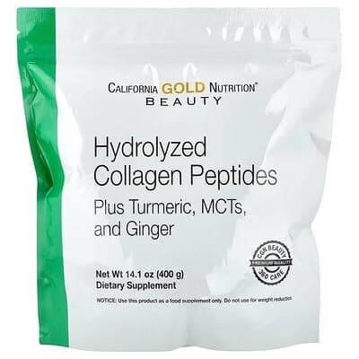 Norland California Gold Nutrition, Hydrolyzed Collagen Peptides with Turmeric, MCT, and Ginger, 14.1 oz (400 g) supplement Uganda UGX 190,891