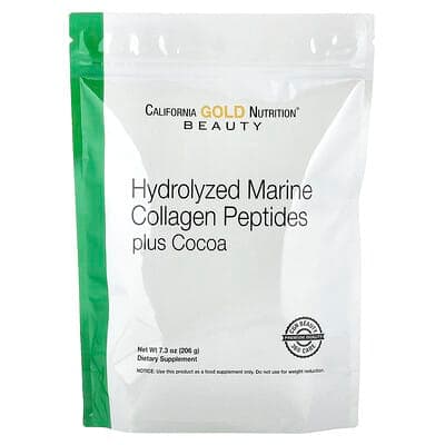 Norland California Gold Nutrition, Hydrolyzed Marine Collagen Peptides with Cocoa, 7.3 oz (206 g) supplement Uganda UGX 151,047