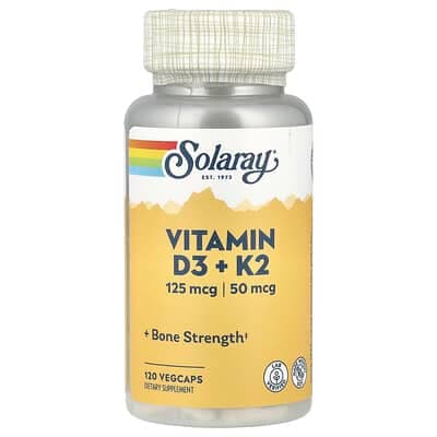 Norland Solaray, Vitamin D3 + K2, 120 VegCaps supplement Uganda UGX 92,505