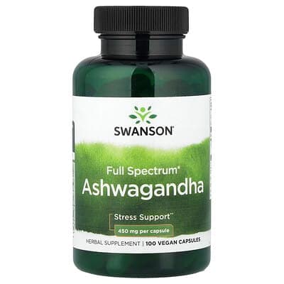 Norland Swanson, Full Spectrum® Ashwagandha, 100 Vegan Capsules (450 mg per Capsule) supplement Uganda UGX 32,329