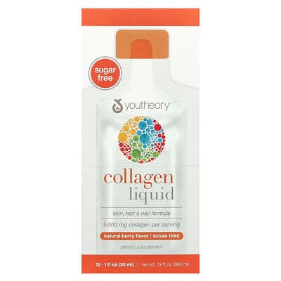 Norland Youtheory, Liquid Collagen, Natural Berry, 5,000 mg, 12 Liquid Tubes, 1 fl oz (30 ml) Each supplement Uganda UGX 76,690