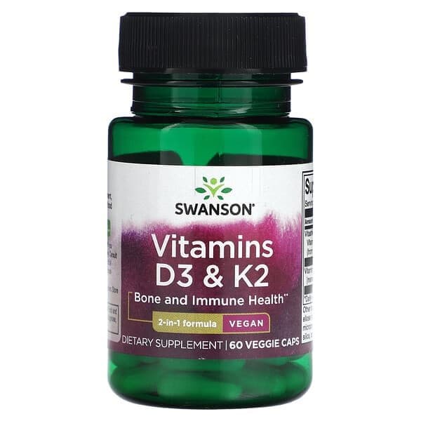 Norland Swanson, Vitamins D3 & K2, MK-7 60 Veggie Caps supplement Uganda UGX 100,000