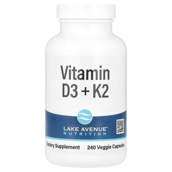 Norland Lake Avenue Nutrition, Vitamin D3 + K2, 240 Veggie Capsules supplement Uganda UGX 150,000