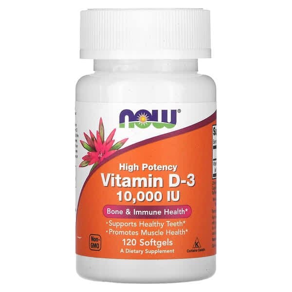 Norland NOW Foods, Vitamin D3 10000, High Potency, 120 Softgels supplement Uganda UGX 105,000